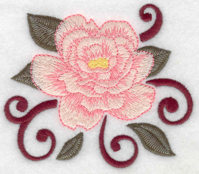 Embroidery Design: Rose open 3.86w X 3.34h