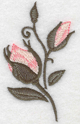 Embroidery Design: Rose buds 2.06w X 3.45h