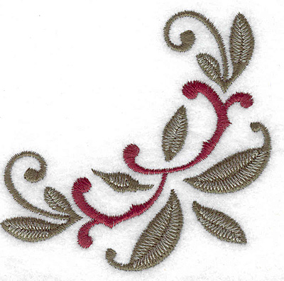 Embroidery Design: Swirls and leaves  3.12w X 3.12h
