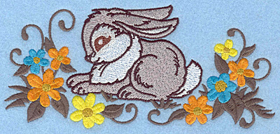 Embroidery Design: Bunny sitting large 6.53w X 3.05h