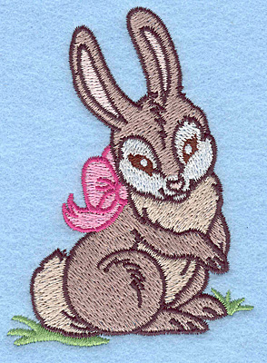 Embroidery Design: Bunny with bow 2.84w X 3.87h