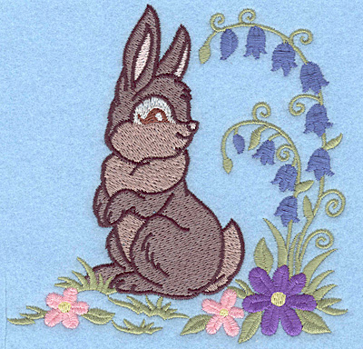 Embroidery Design: Bunny looking back large 4.95w X 4.91h