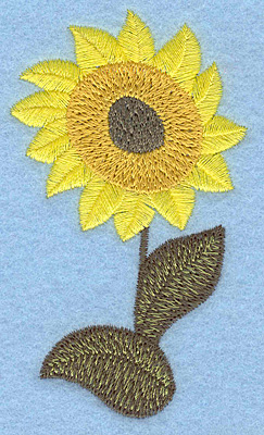 Embroidery Design: Sunflower 2.04w X 3.54h