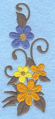 Embroidery Design: Flowers C 1.69w X 3.90h