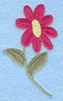 Embroidery Design: Single Flower 1.80w X 3.09h