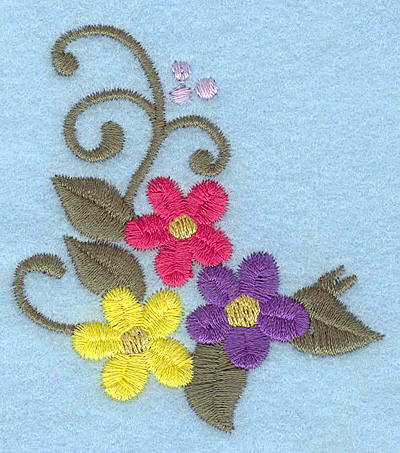 Embroidery Design: Flowers K 2.55w X 2.82h
