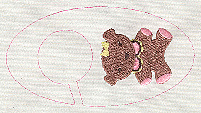 Embroidery Design: Closet dividers girls Teddy Bear 5.40w X 2.91h