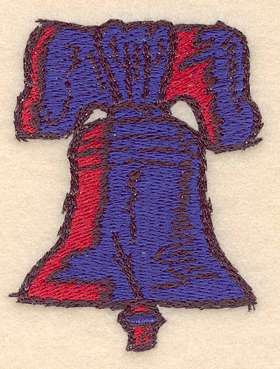Embroidery Design: Liberty Bell small 2.33"w X 3.00"h