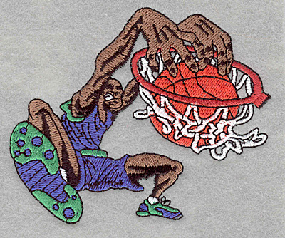Embroidery Design: Basketball player slam-dunk3.90w X 3.21h