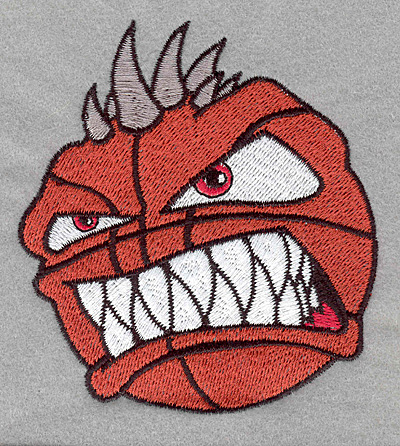 Embroidery Design: Angry basketball3.55w X 3.90h