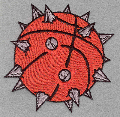 Embroidery Design: Basketball with spikes3.90w x 3.89h