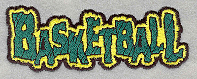 Embroidery Design: Basketball text3.90w X 1.47h