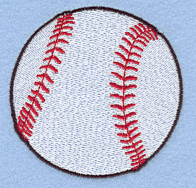 Embroidery Design: Baseball 3.10"w X 3.08"h