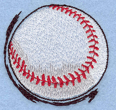Embroidery Design: Baseball in motion 2.70"w X 2.63"h