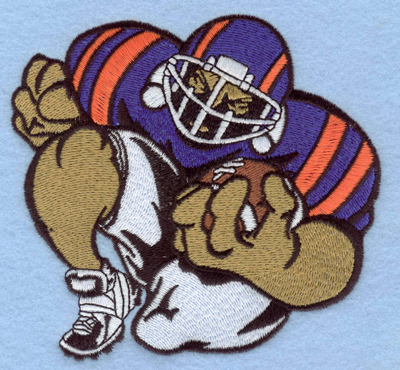 Embroidery Design: Football player A large5.00w X 4.73h