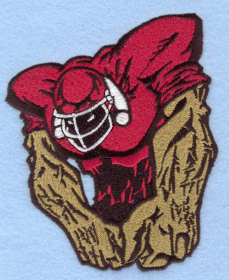 Embroidery Design: Football player B large4.12w X 5.00h