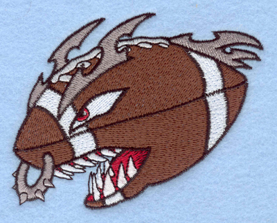 Embroidery Design: Angry football3.90w X 3.30h
