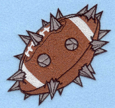 Embroidery Design: Spiked football3.90w X 3.85h