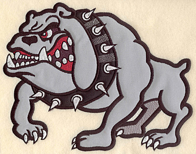 Embroidery Design: Bulldog large double applique 10.01"w X 7.79"h