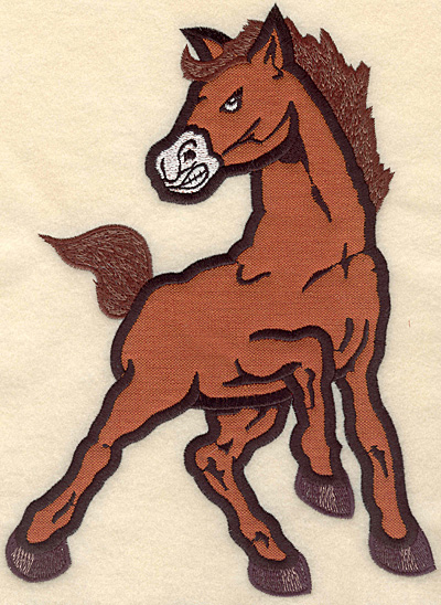 Embroidery Design: Mustang large applique 7.50"w X 10.13"h