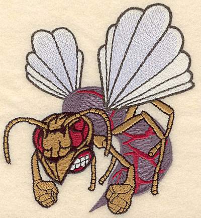 Embroidery Design: Hornet medium 4.99"w X 5.52"h