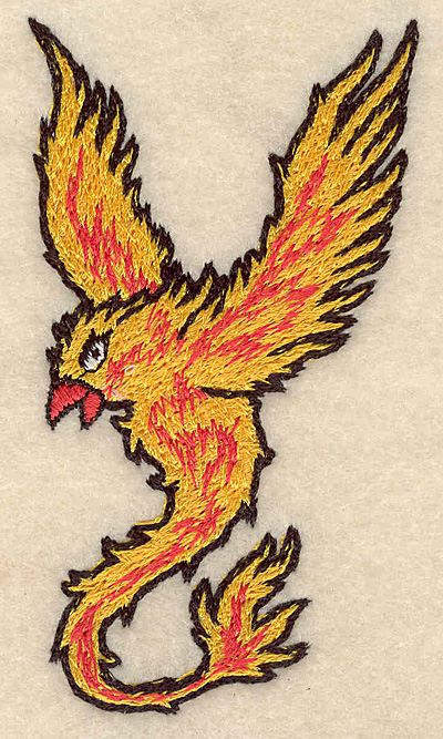 Embroidery Design: Phoenix small 2.12"w X 3.83"h