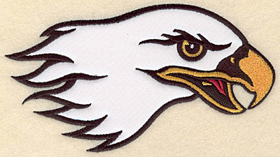 Embroidery Design: Eagle head medium applique 7.00"w X 4.02"h