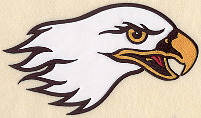 Embroidery Design: Eagle head large double applique 10.50"w X 6.02"h