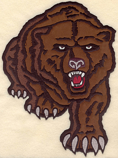 Embroidery Design: Bear large applique 7.51"w X 10.23"h