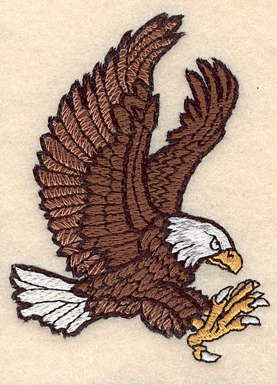 Embroidery Design: Eagle small 2.47"w X 3.35"h