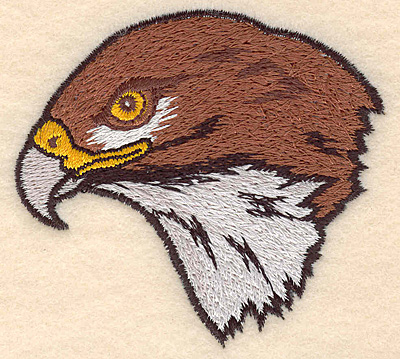 Embroidery Design: Hawk Head small 3.09"w X 2.81"h