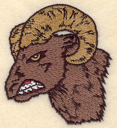 Embroidery Design: Ram Head small 2.98"w X 3.37"h