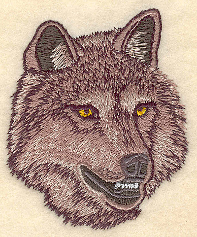 Embroidery Design: Wolf Head small 2.81"w X 3.37"h