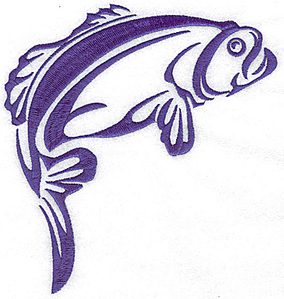 Embroidery Design: Game Fish 1 large 6.48w X 6.94h
