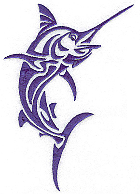 Embroidery Design: Game Fish 7 large 4.75w X 6.96h