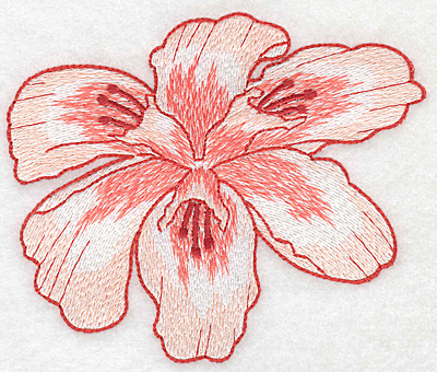 Embroidery Design: Lily bloom large Realistic  4.16"h x 5.01"w