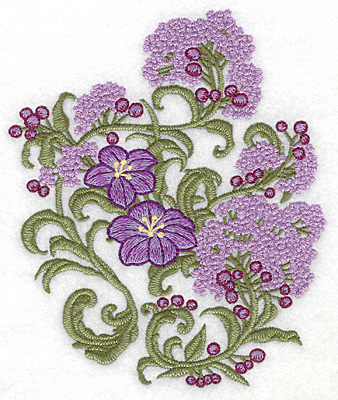 Embroidery Design: Spring Blooms A realistic 4.94w X 6.00h
