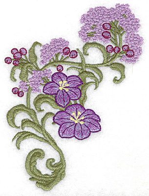 Embroidery Design: Spring Blooms D realistic 4.02w X 5.58h