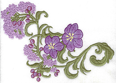 Embroidery Design: Spring Blooms E realistic 8.36w X 6.02h