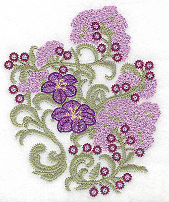 Embroidery Design: Spring Blooms A artistic 4.99w X 6.13h