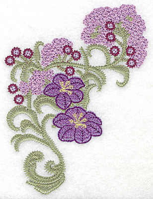 Embroidery Design: Spring Blooms D artistic 4.06w X 5.59h