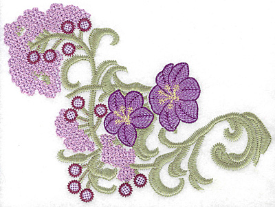 Embroidery Design: Spring Blooms E artistic 8.38w X 6.08h