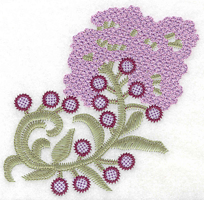 Embroidery Design: Lilac Bloom artistic large 4.90w X 4.99h