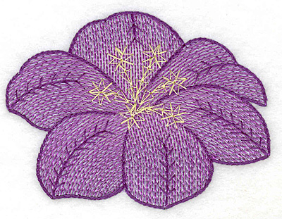 Embroidery Design: Floral bloom artistic large 3.75w X 2.79h