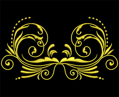Embroidery Design: Golden Strokes 1 Large 7.19w X 3.88h
