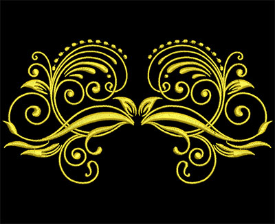 Embroidery Design: Golden Strokes 5 Large 7.26w X 3.90h