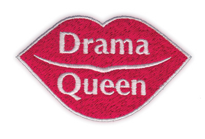 Embroidery Design: Drama Queen3.47" x 2.14"