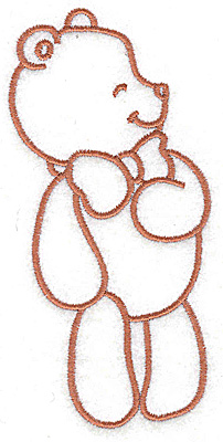 Embroidery Design: Bear wearing bow tie large 2.28w X 4.96h