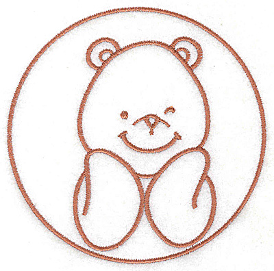 Embroidery Design: Bear smiling large 4.36w X 4.36h