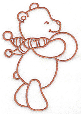 Embroidery Design: Bear with ball large 3.43w X 4.96h